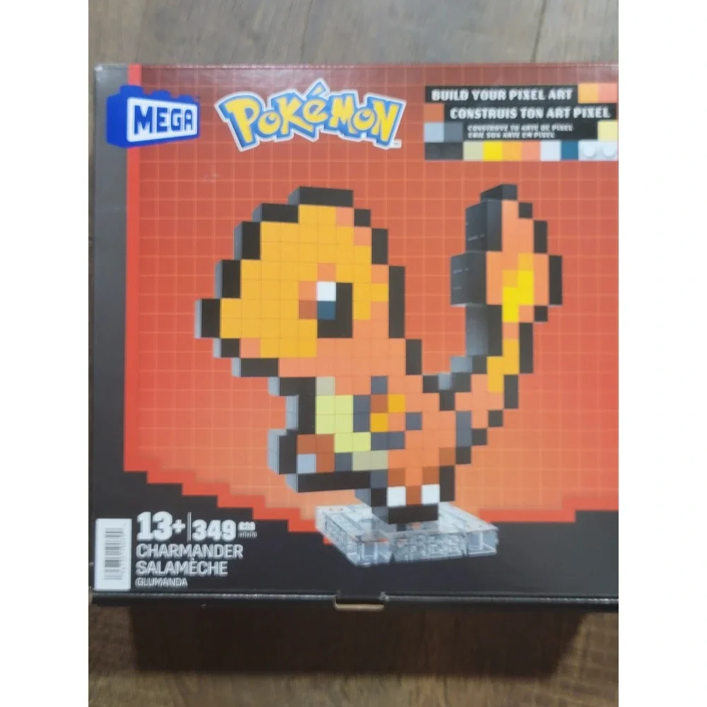 Mega Construx Pokemon Charmander Pixel Art‎ Building Set 349 Pieces Age 13+